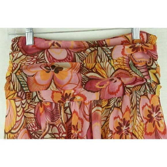 Nine & Co 4 Petite Skirt Floral Print Flare Womens - Picture 2 of 5